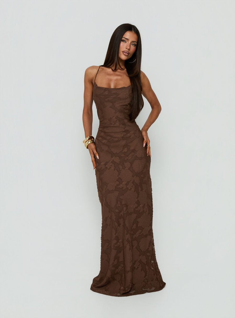 Celena Maxi Dress Brown · photo 1