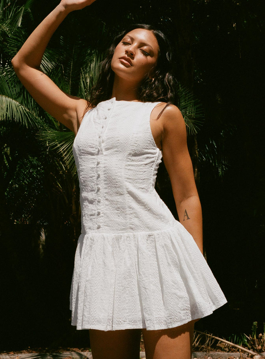 Sweeter Places Embroidered Mini Dress White · photo 3