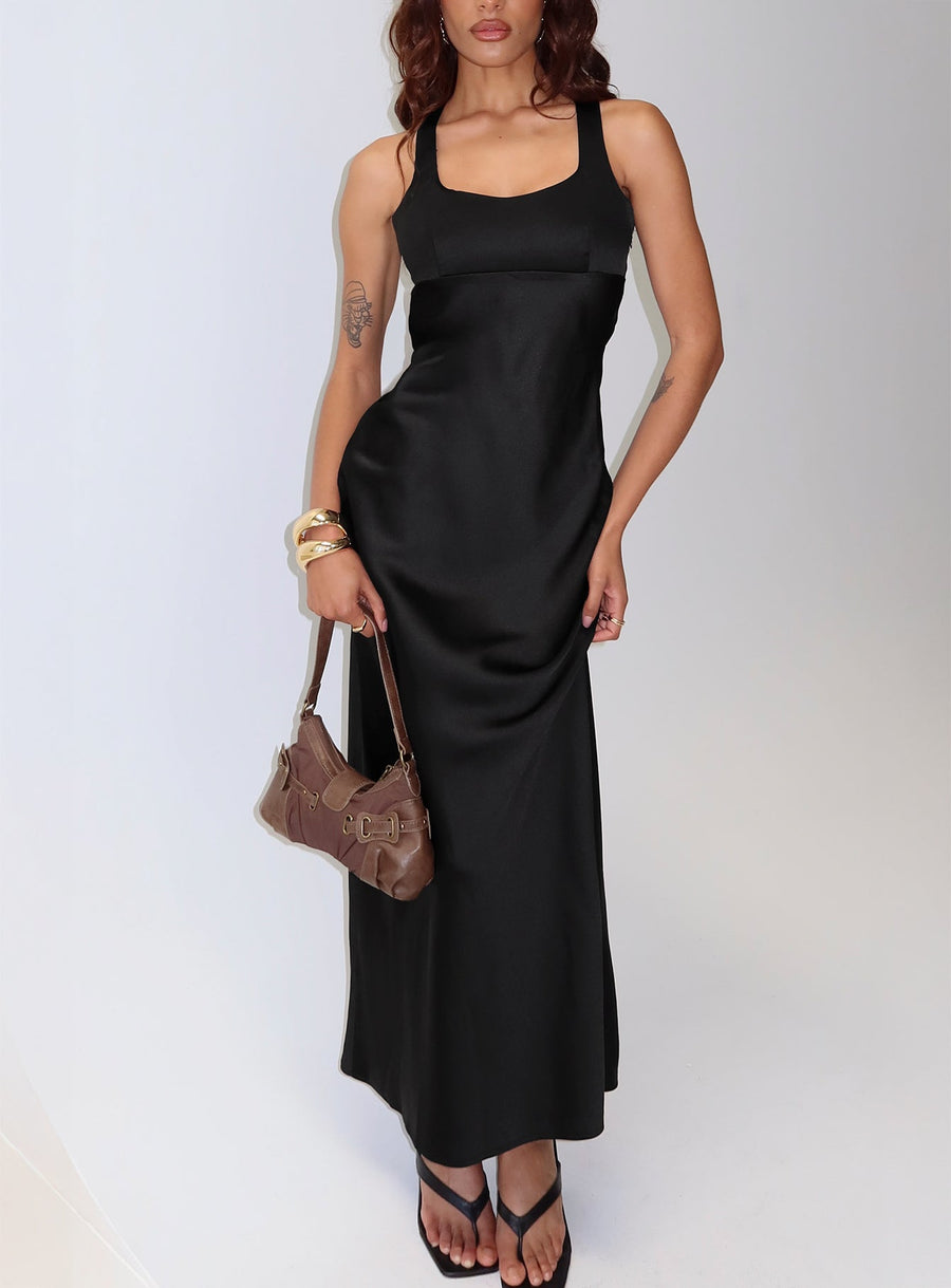 Alter Egos Drape Maxi Dress Black · photo 1