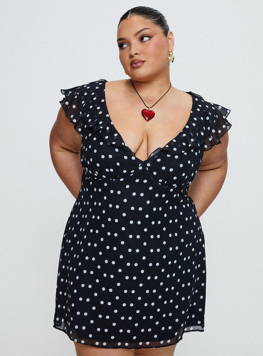 I Guess So Mini Dress Black Polka Dot · photo 11