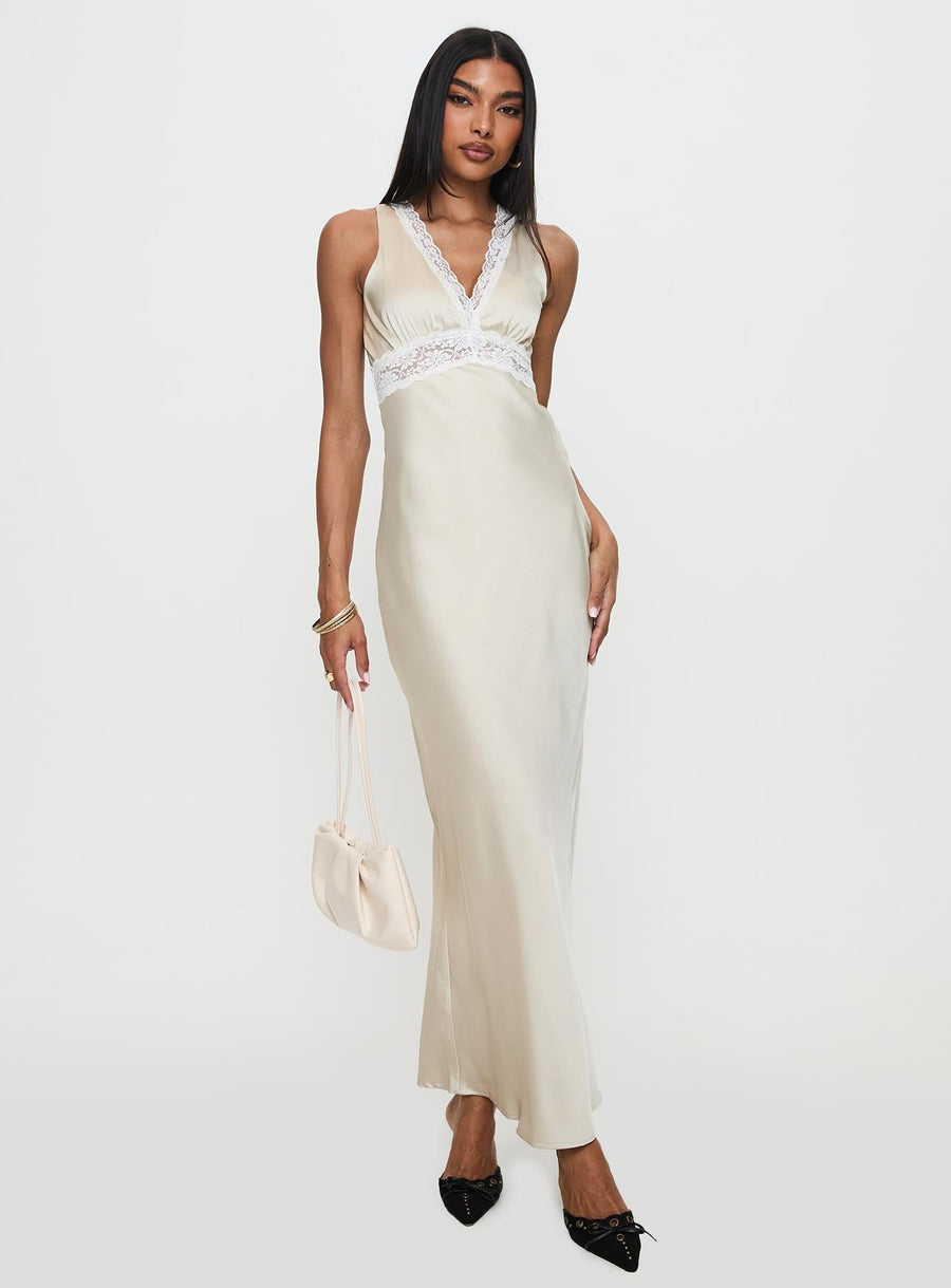 Persefonie Lace Maxi Dress Champagne · photo 2