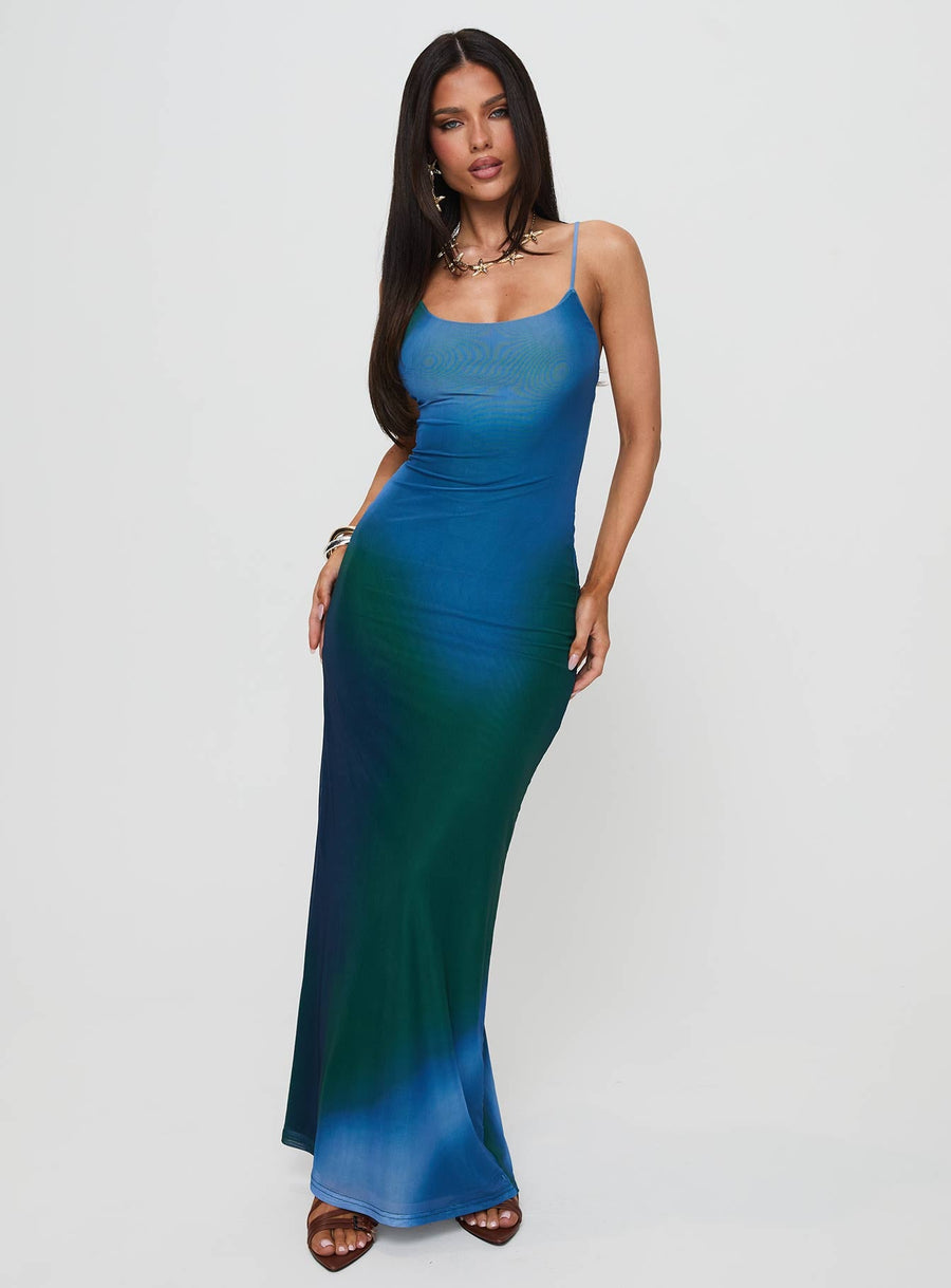Amoret Maxi Dress Blue / Green · photo 2