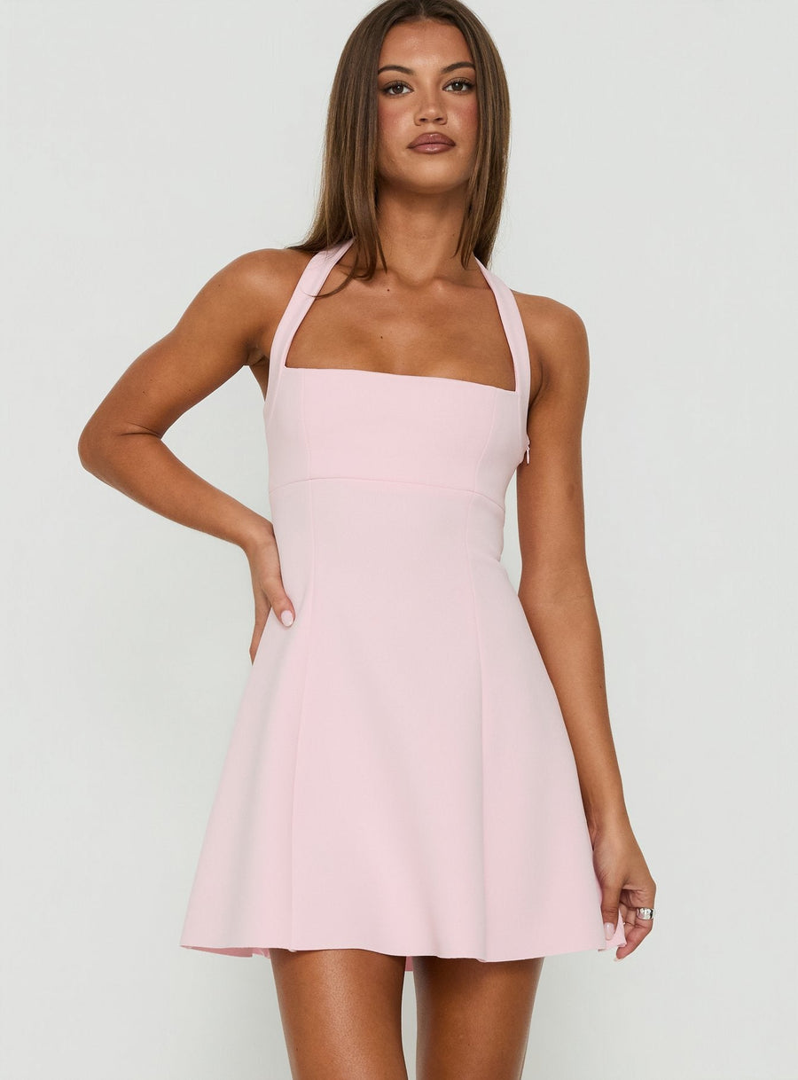 Alyn Halter Mini Dress Pink · photo 2