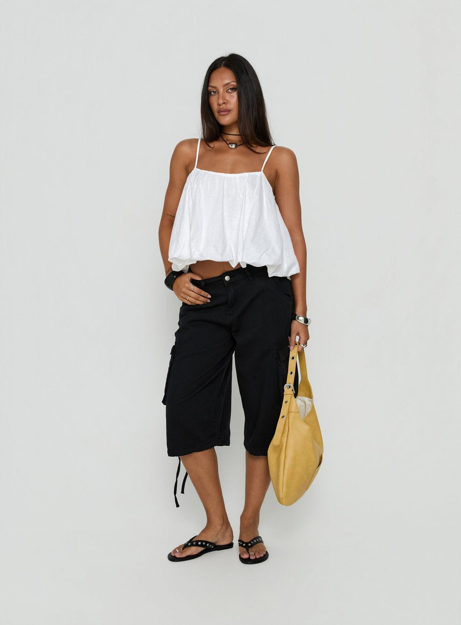 Hudsen Longline Cargo Shorts Washed Black · photo 2