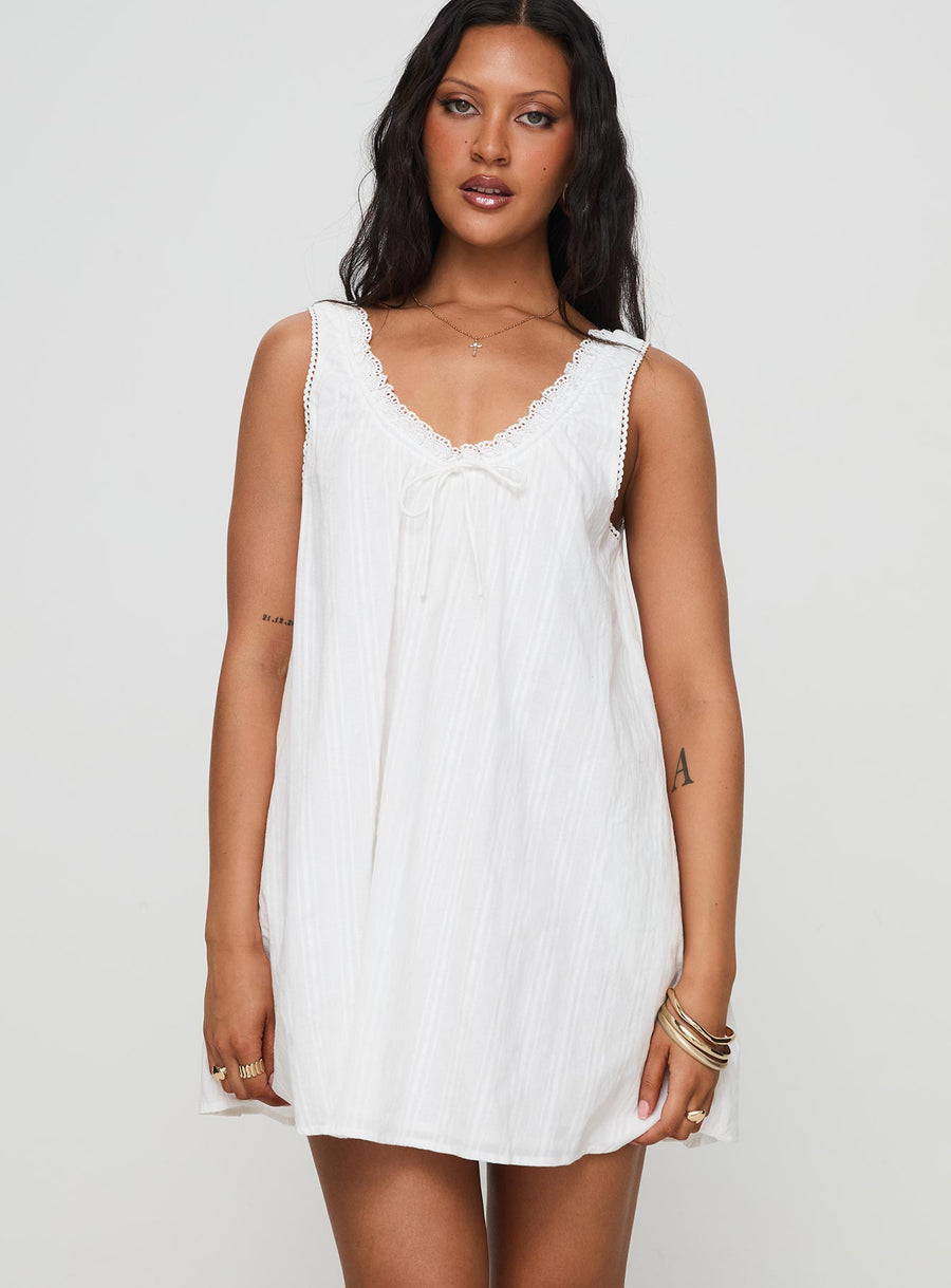 Antiquity Swing Mini Dress White Petite · photo 2