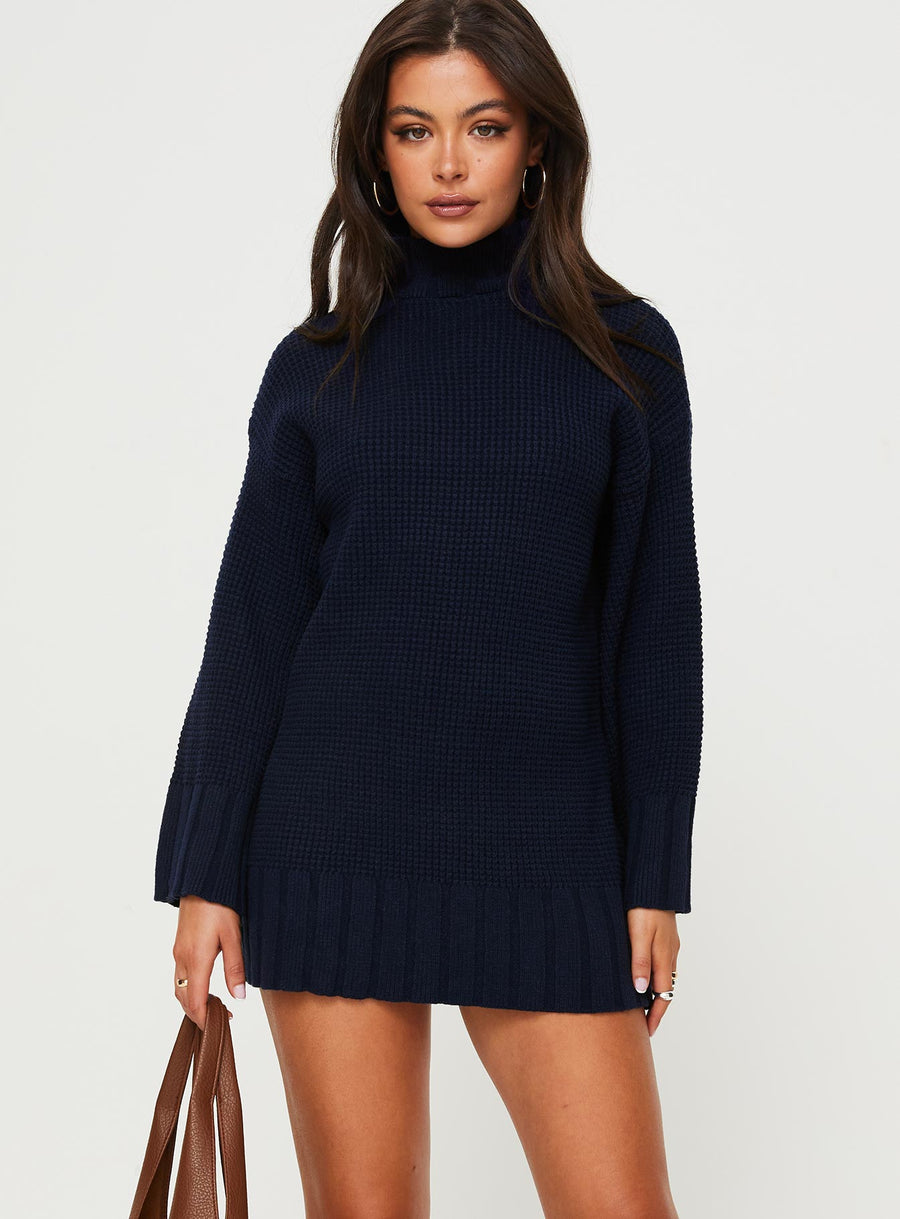 Tarin Knit Mini Dress Navy · photo 1