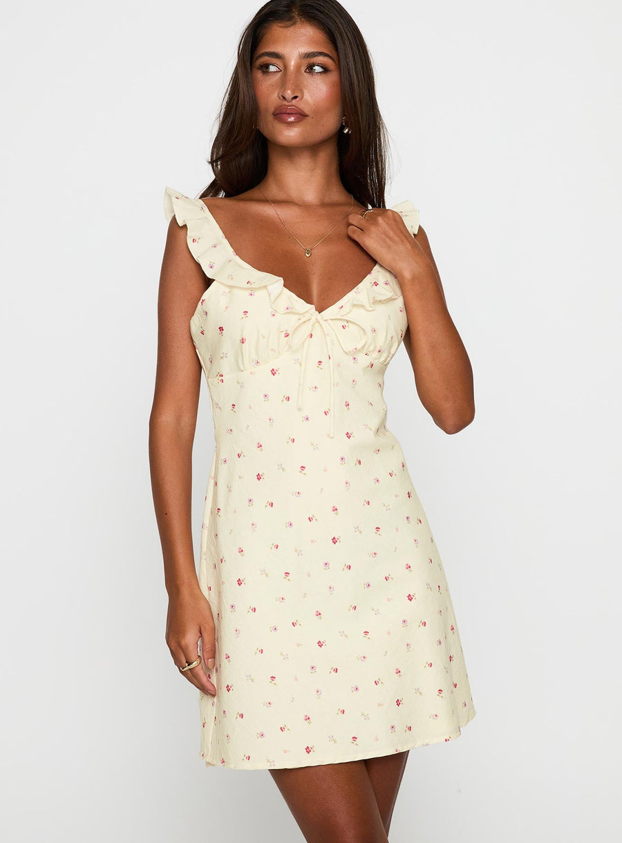Tattoo Kisses Frill Mini Dress Floral · photo 2