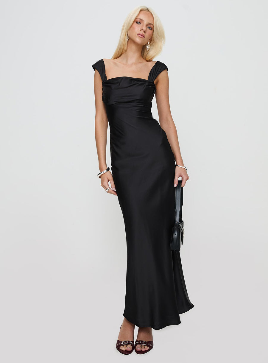 Azura Off The Shoulder Maxi Dress Black · photo 2