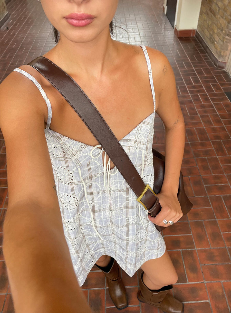 Belong Together Mini Dress Blue Check · photo 8