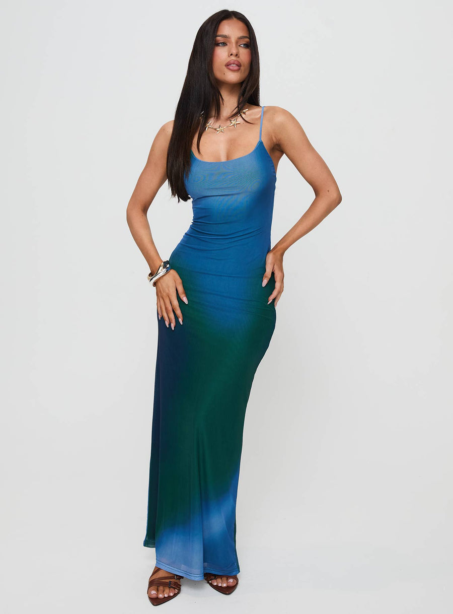 Amoret Maxi Dress Blue / Green · photo 3