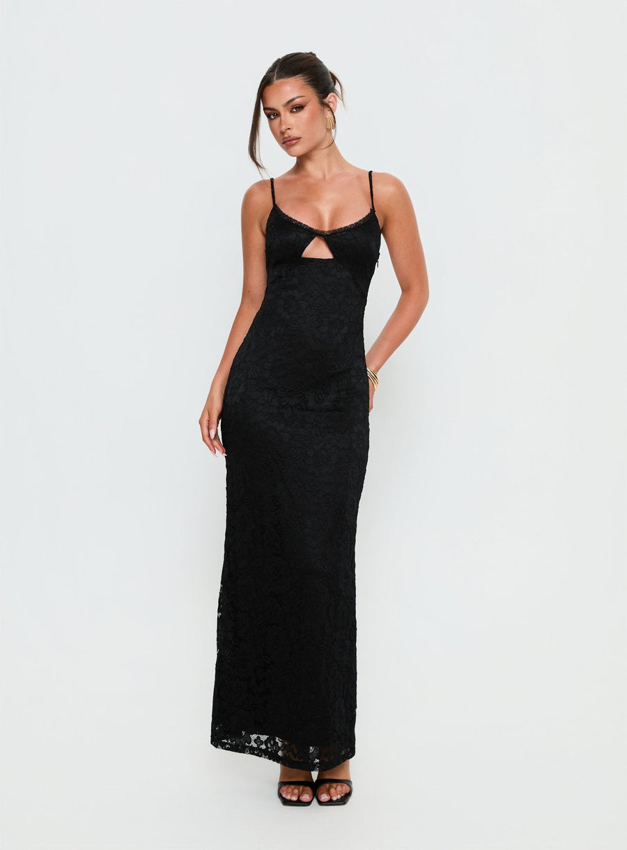 Alannis Lace Maxi Dress Black · photo 3