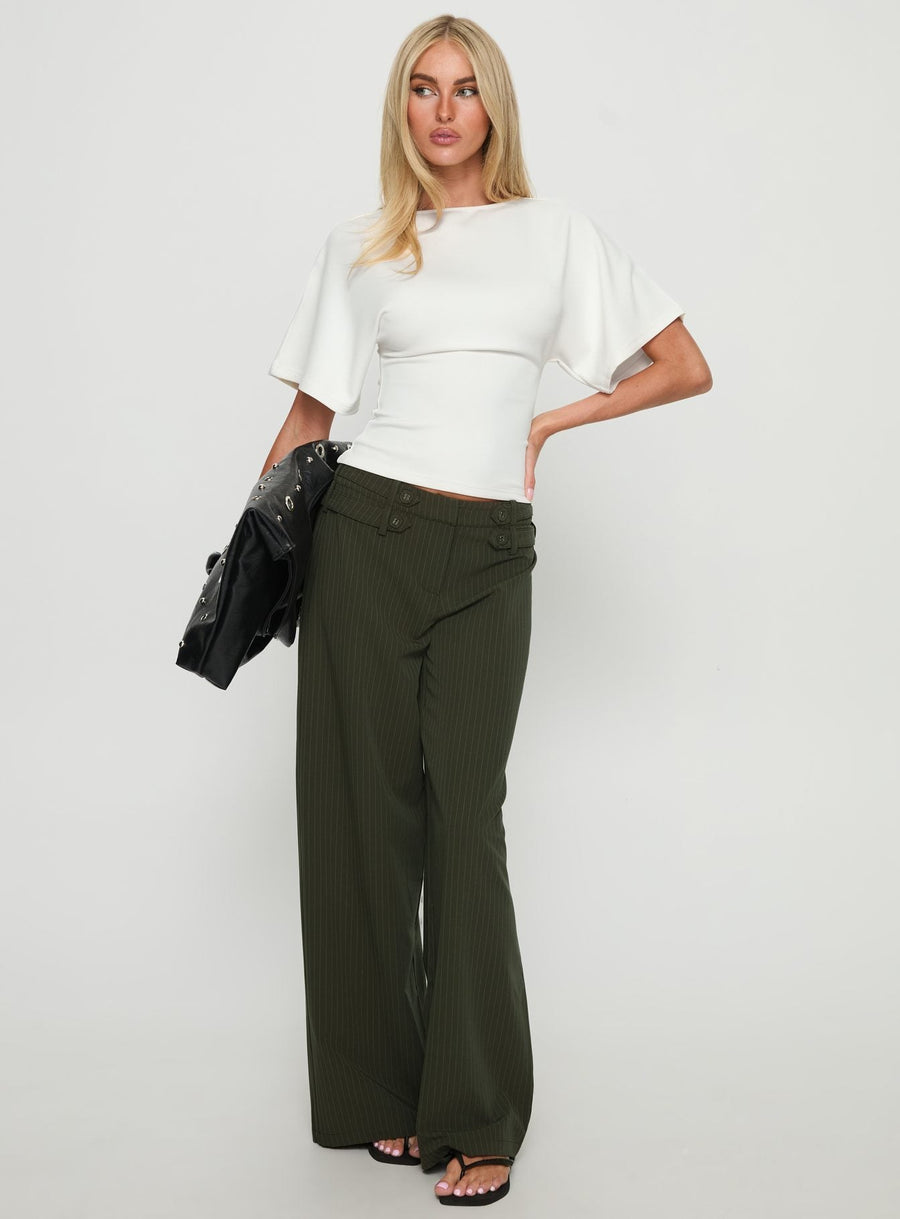 Arazia Cinched Short Sleeve Top White · photo 3