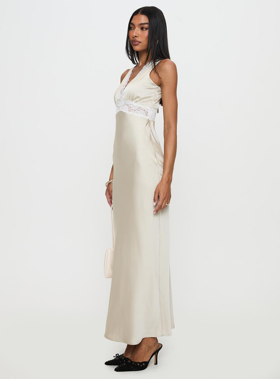 Persefonie Lace Maxi Dress Champagne · photo 4