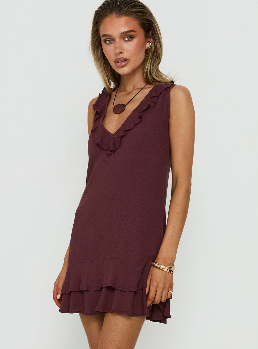 Swade Mini Dress Crinkle Plum · photo 4