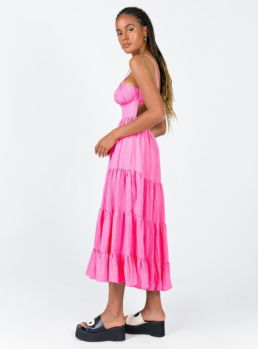 Joella Midi Dress Pink · photo 4