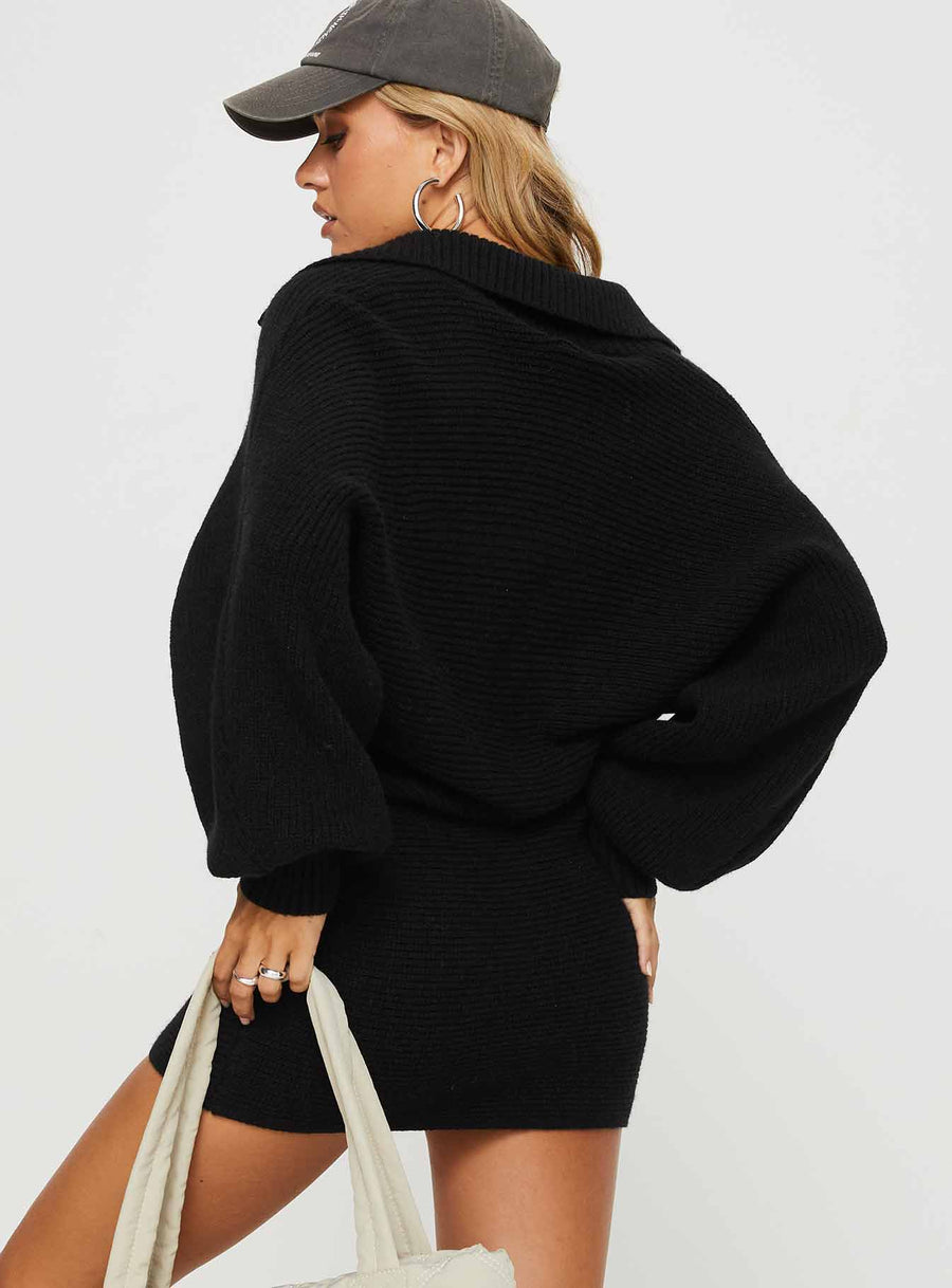 Thorelle Sweater Mini Dress Black · photo 5