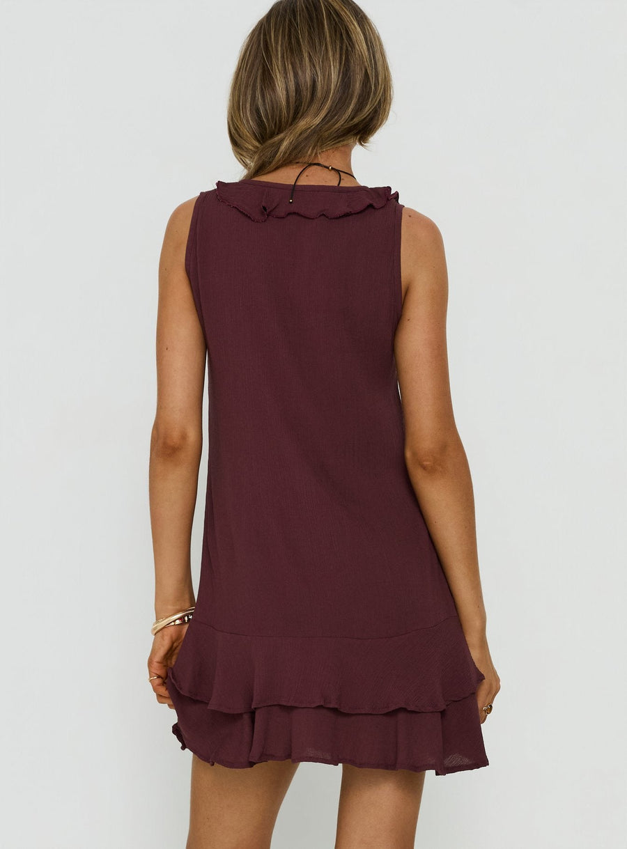 Swade Mini Dress Crinkle Plum · photo 5