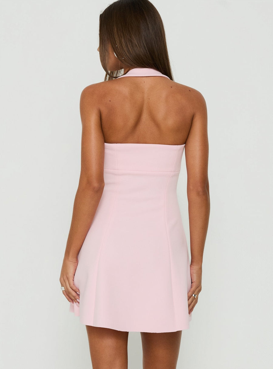 Alyn Halter Mini Dress Pink · photo 5