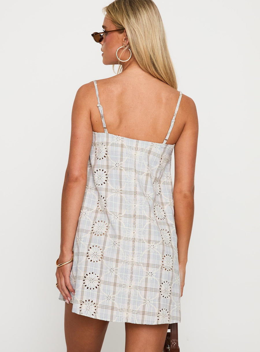 Belong Together Mini Dress Blue Check · photo 5