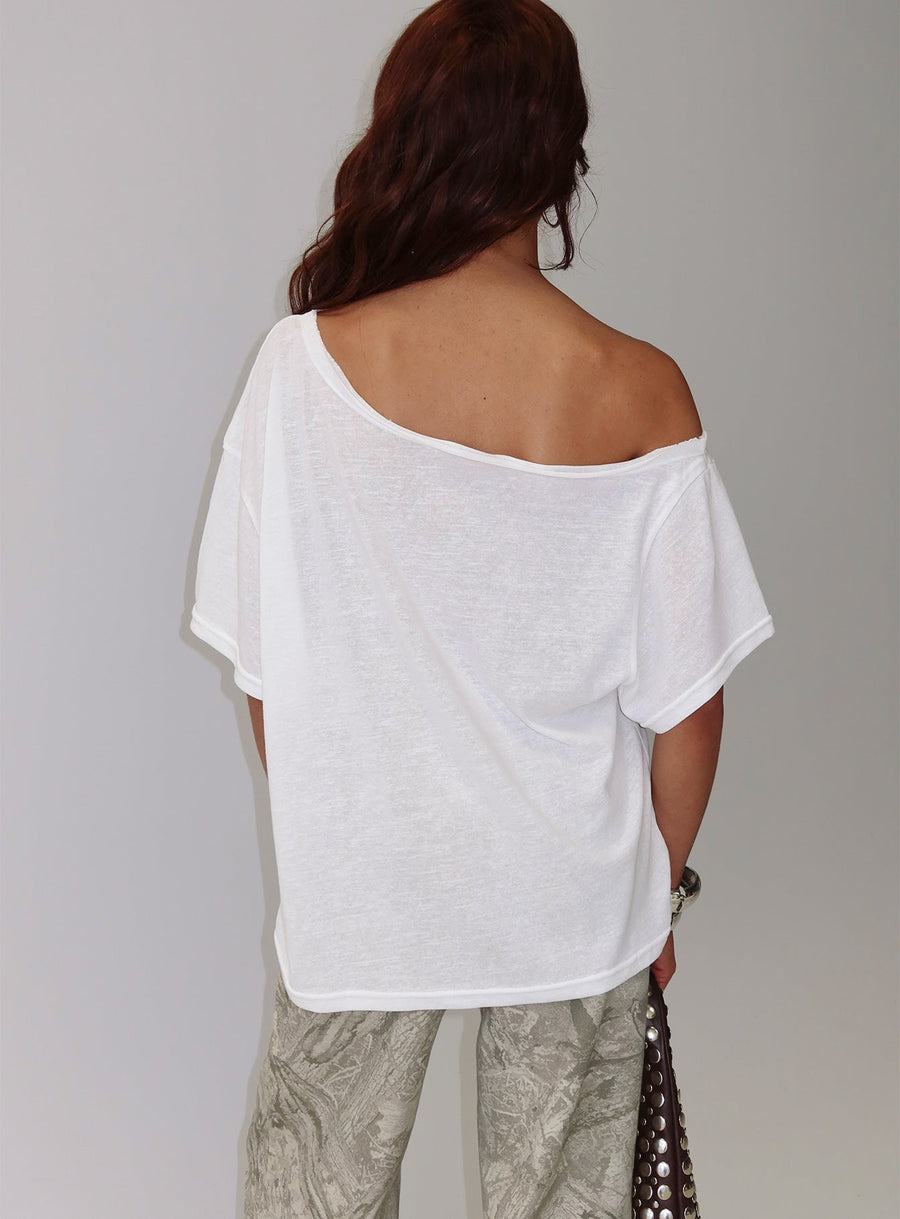 Winny Off Shoulder Tee White · photo 4