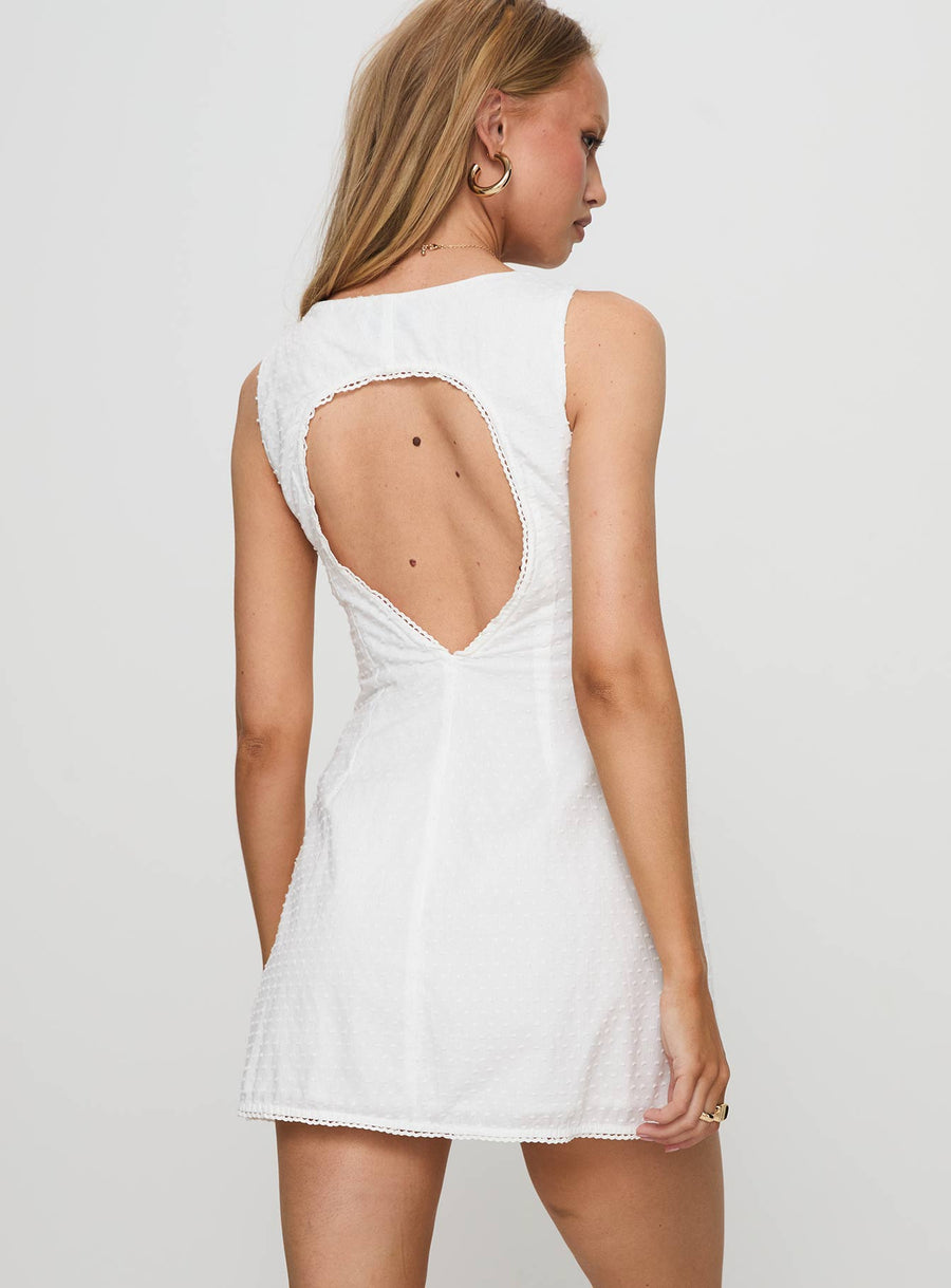 Susanne Keyhole Shift Mini Dress White · photo 5