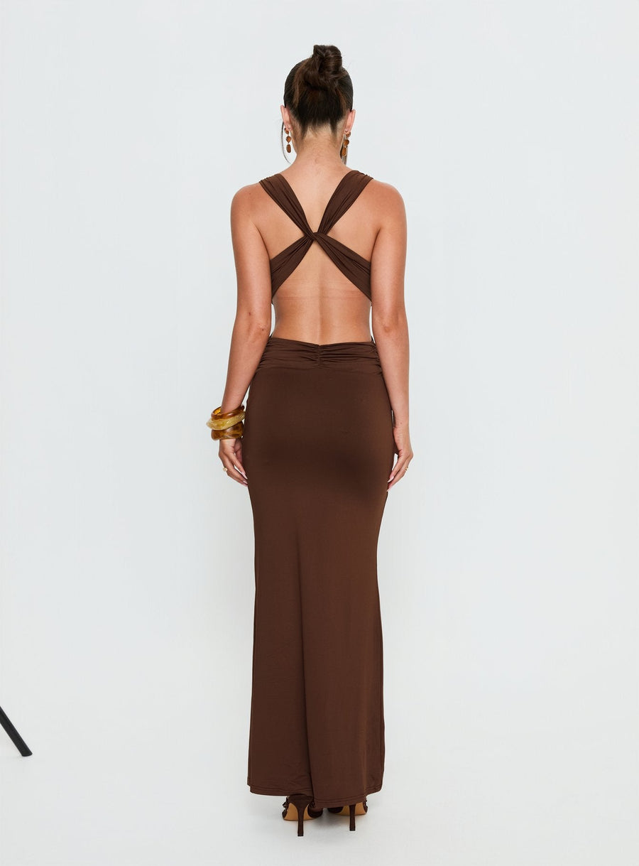 Bambia Maxi Dress Dark Brown · photo 4