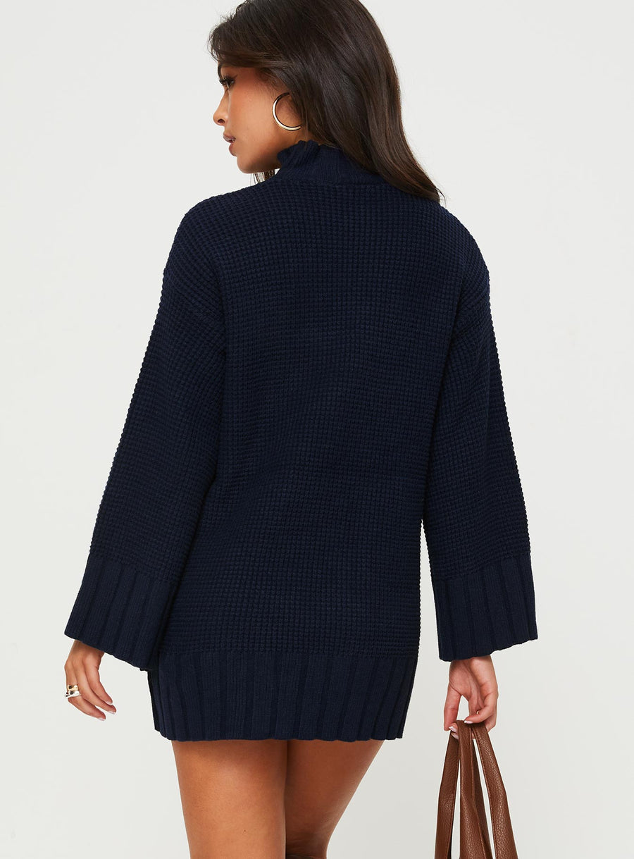 Tarin Knit Mini Dress Navy · photo 4