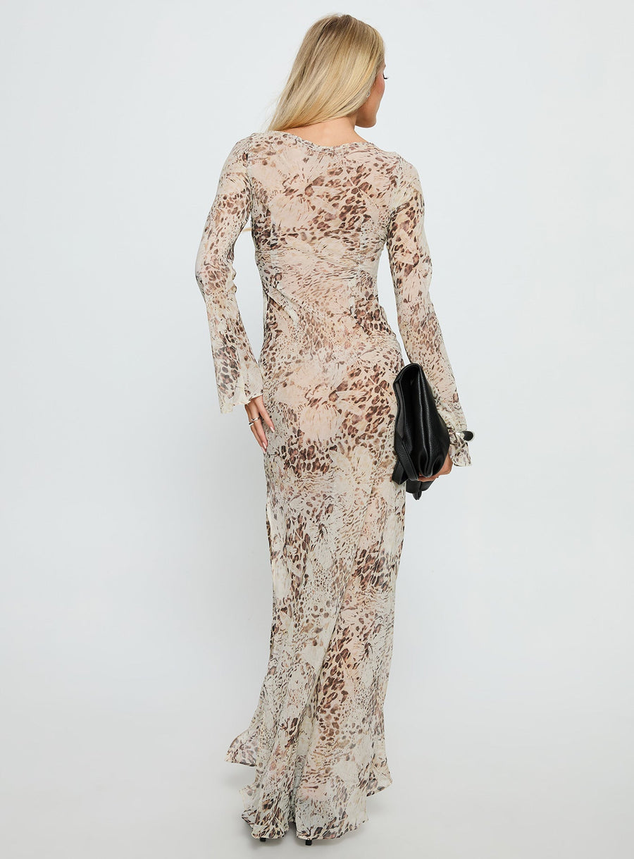 Switch Places Sheer Maxi Dress Animal · photo 5