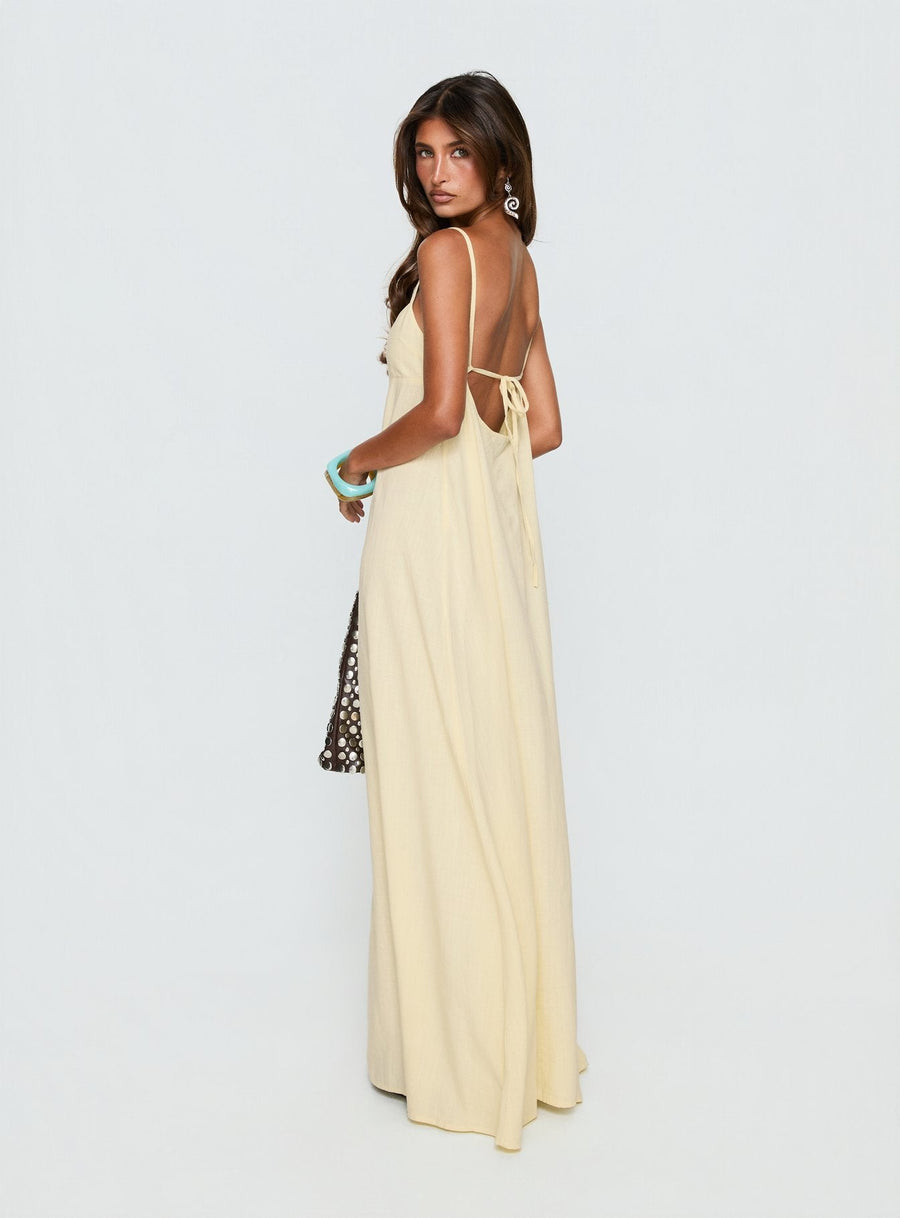 Solie Tie Back Maxi Dress Butter Petite · photo 5