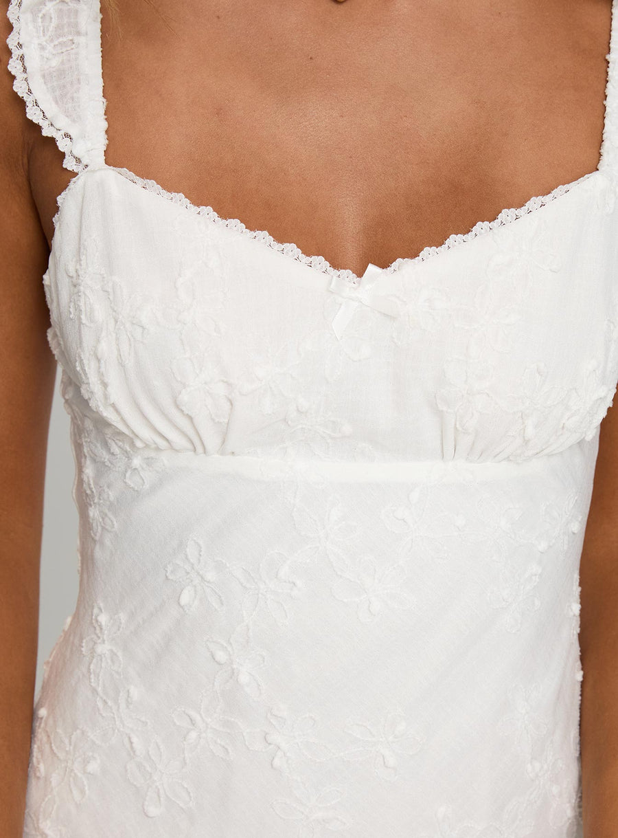 Beacall Embroidered Mini Dress White · photo 6