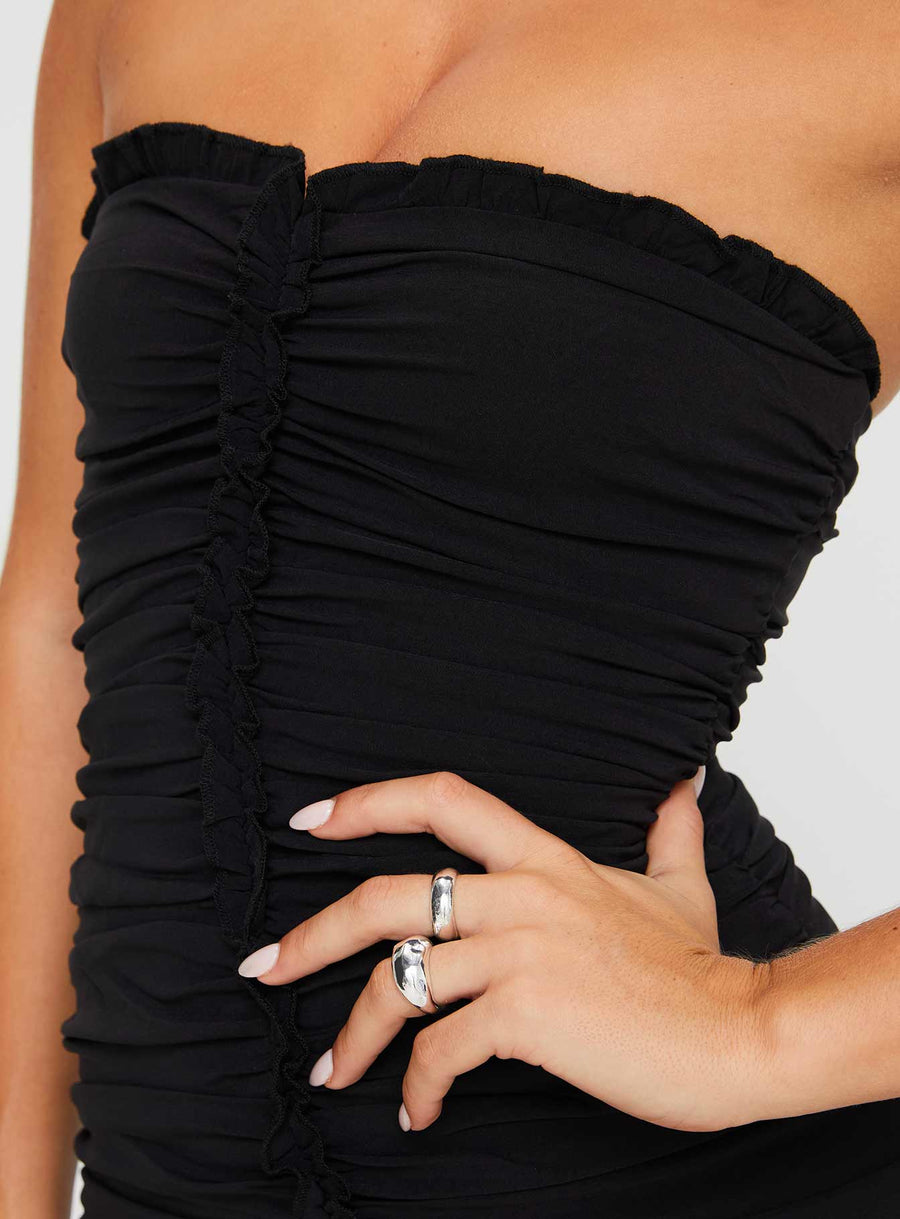 Clancey Strapless Mini Dress Black · photo 6