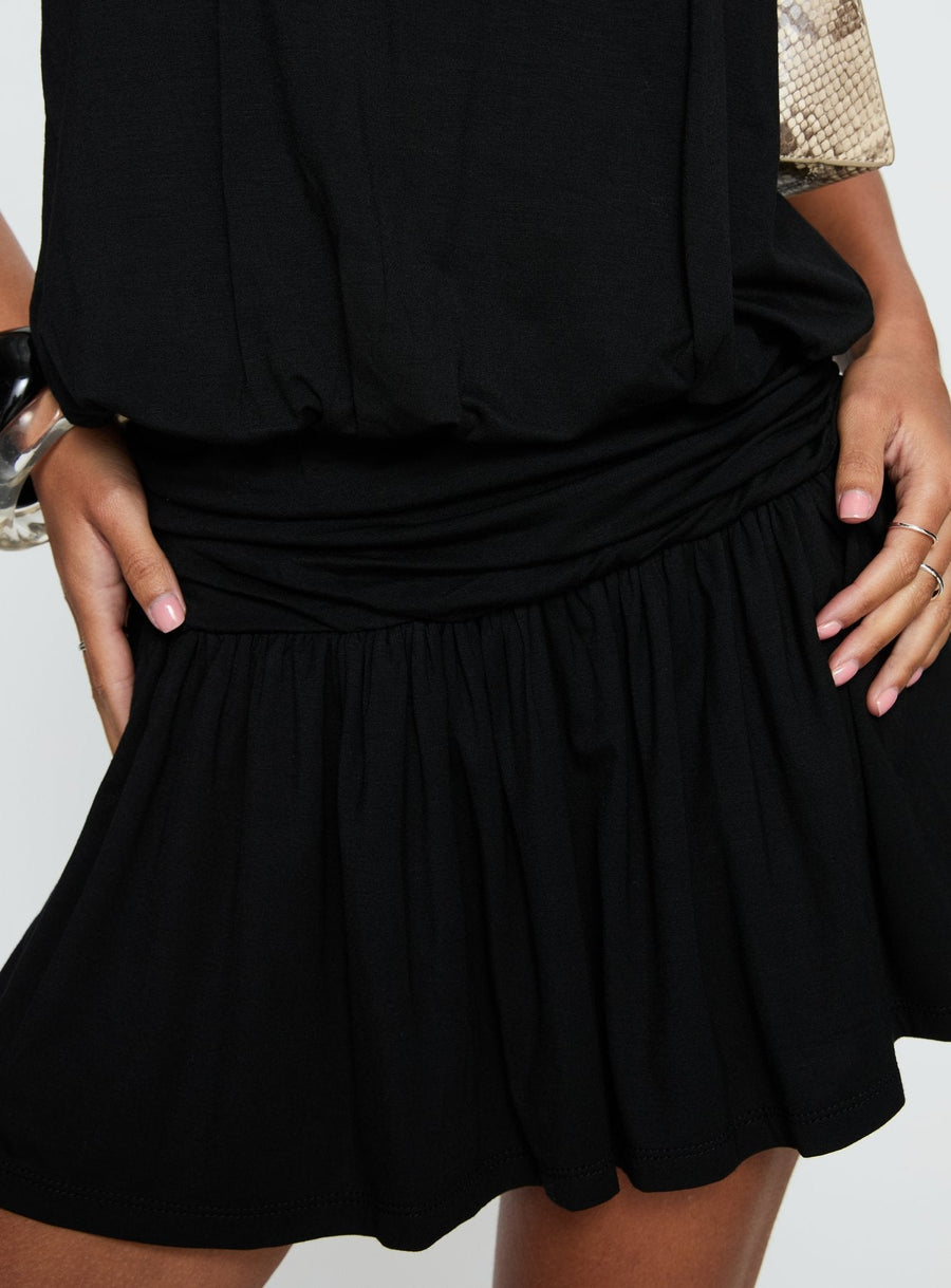 Lealeia Halter Slouch Mini Dress Black · photo 6
