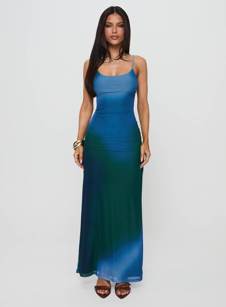 Amoret Maxi Dress Blue / Green · photo 7