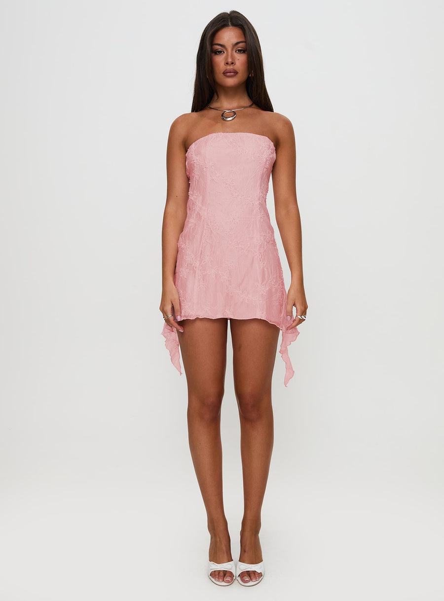 Tomika Strapless Mini Dress Pink · photo 10