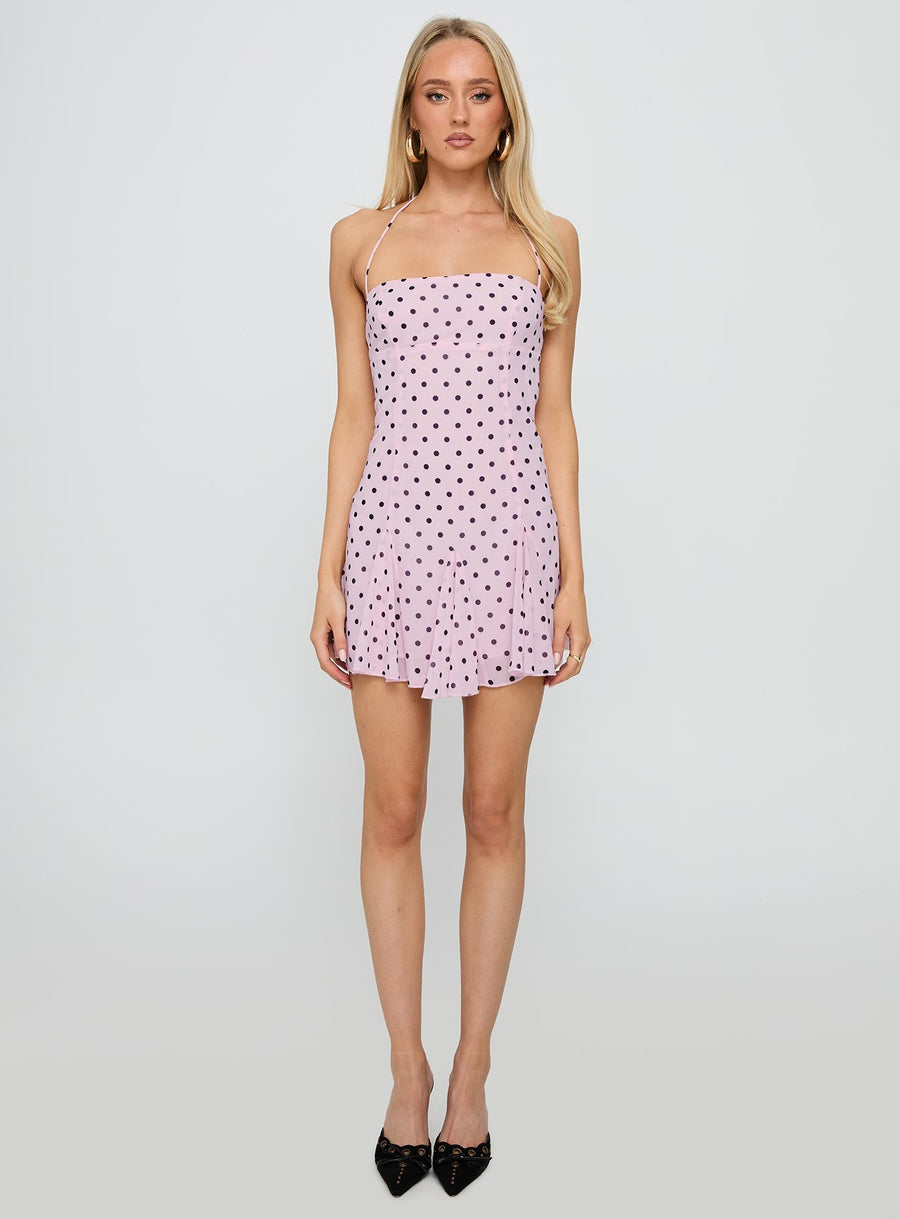 Delamere Mini Dress Pink / Black Polka Dot · photo 7