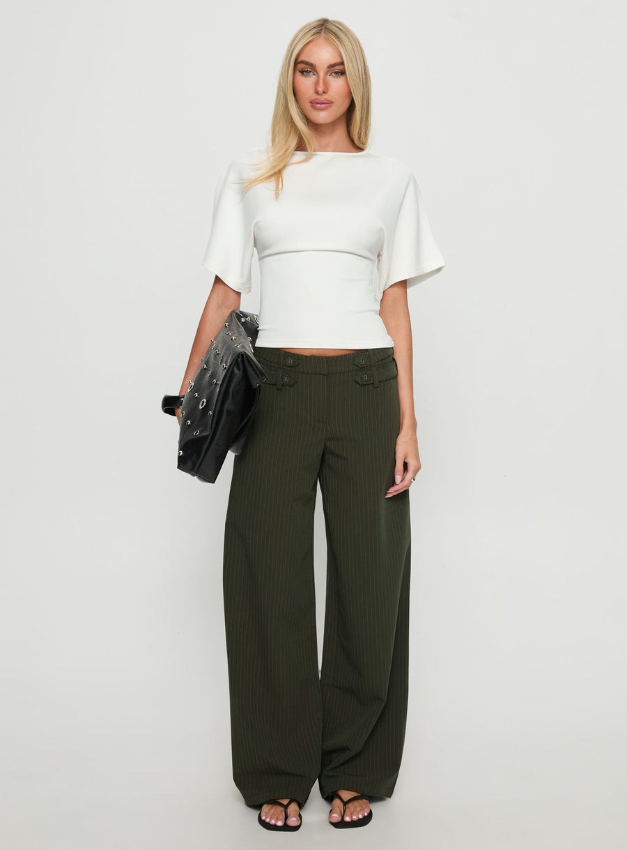 Arazia Cinched Short Sleeve Top White · photo 7