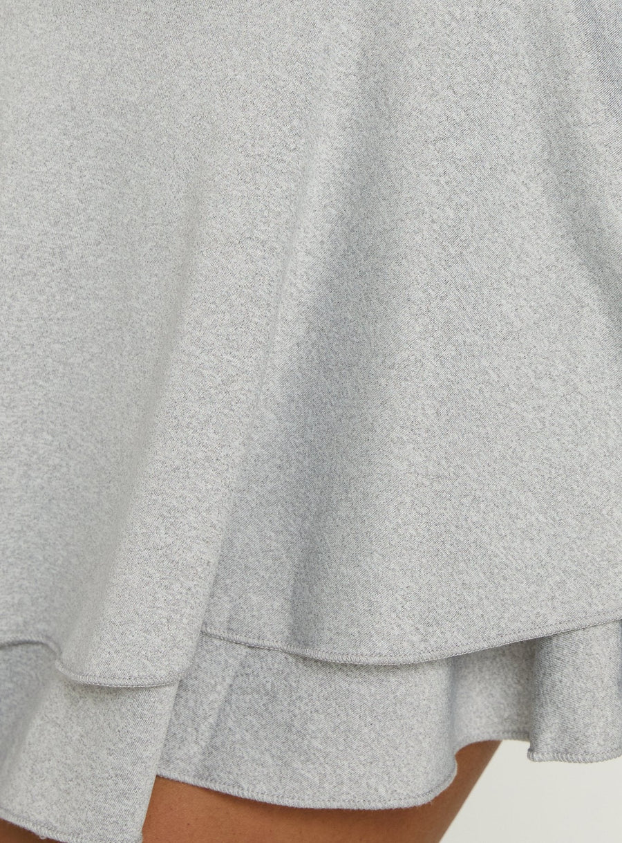 Antonetta Off Shoulder Ruched Mini Dress Grey Marle · photo 7