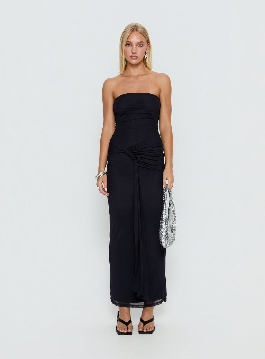 Senora Strapless Drape Maxi Dress Navy · photo 6