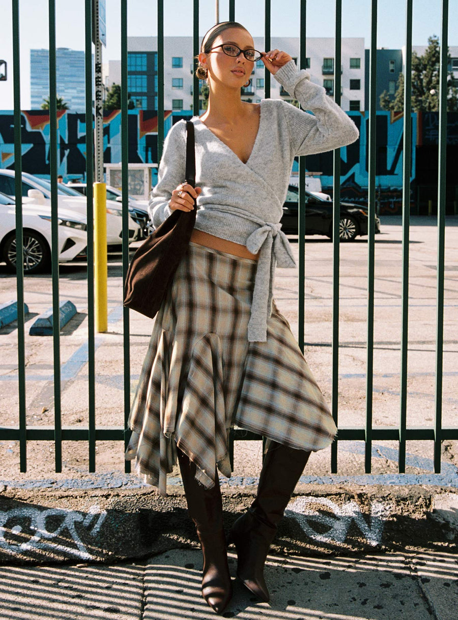 Tonee Wrap Knit Cardigan Grey · photo 9