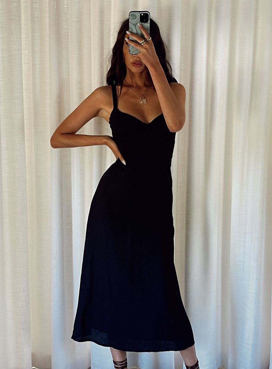 Georgia Midi Dress Black · photo 1