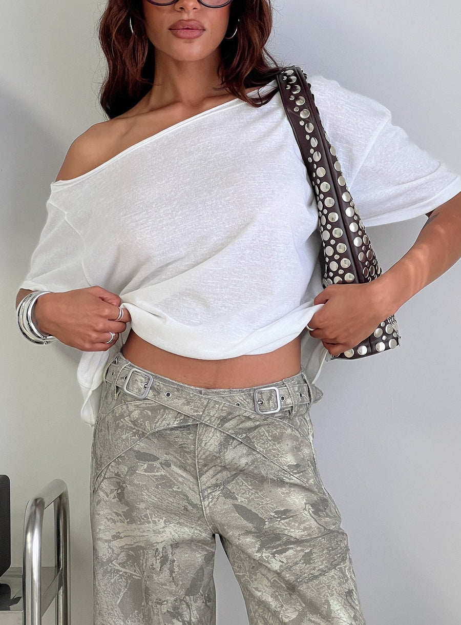 Winny Off Shoulder Tee White · photo 5