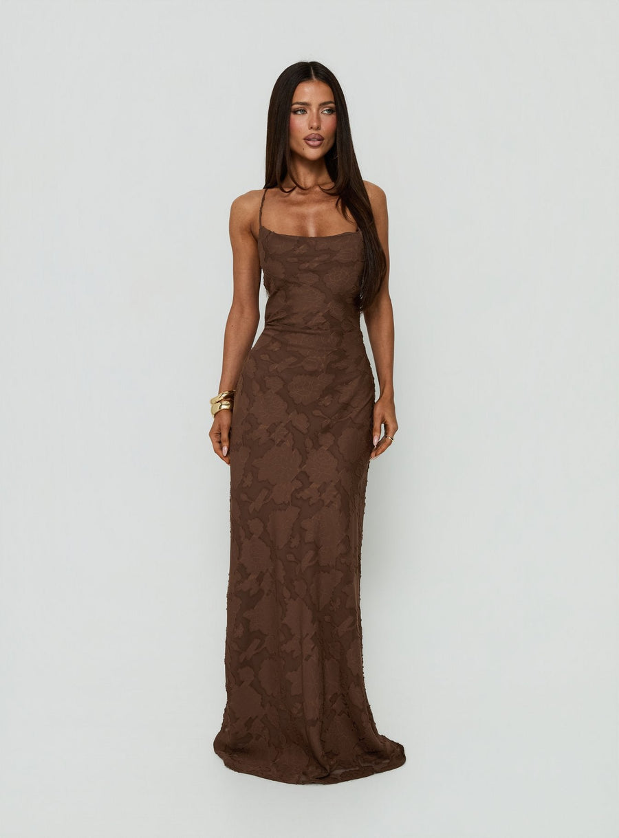 Celena Maxi Dress Brown · photo 2