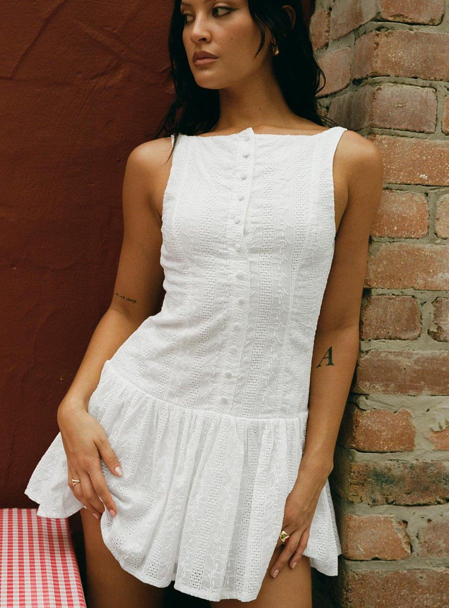 Sweeter Places Embroidered Mini Dress White · photo 2