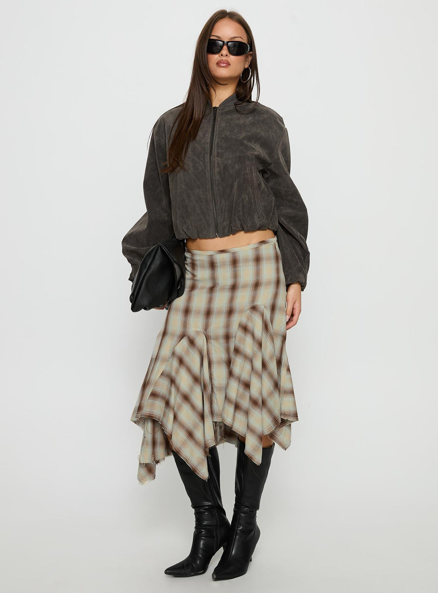 Toshie Asymmetrical Midi Skirt Multi Check · photo 2