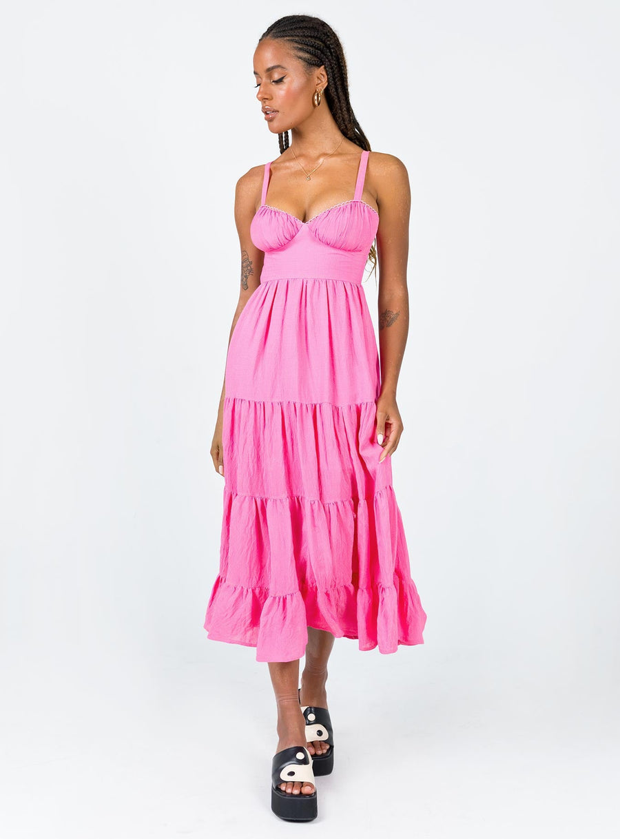 Joella Midi Dress Pink · photo 2