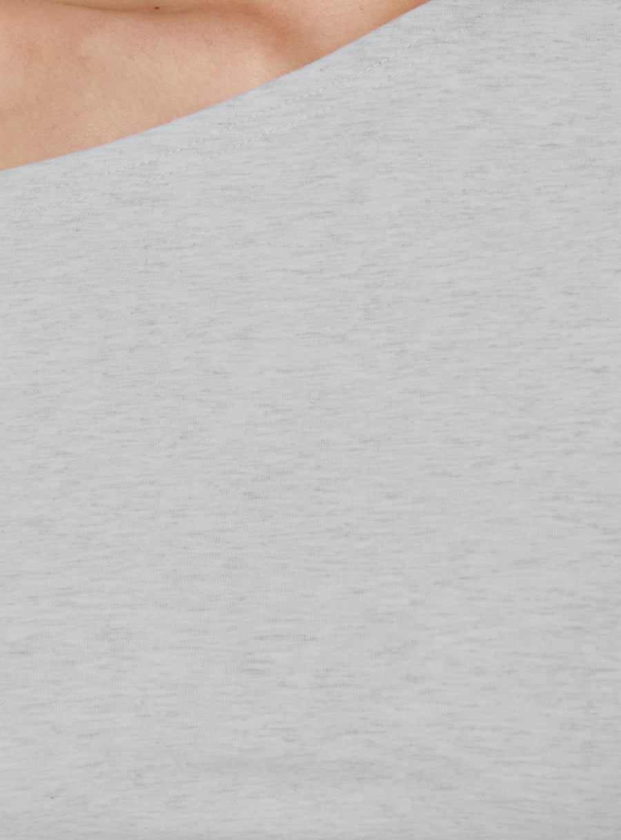 Avriana Off Shoulder T-Shirt Mini Dress Grey Marle · photo 5
