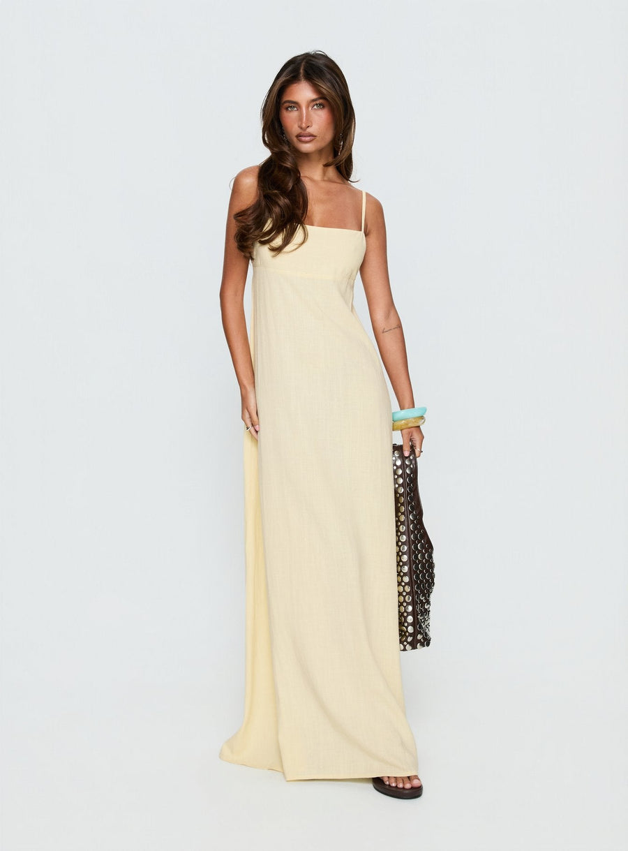 Solie Tie Back Maxi Dress Butter Petite · photo 2