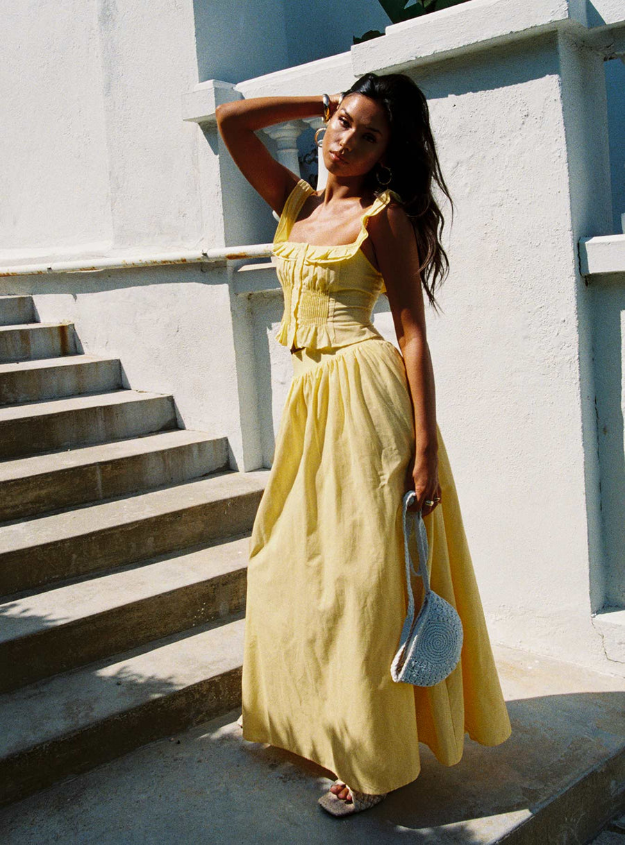 Valerio Maxi Skirt Yellow · photo 3