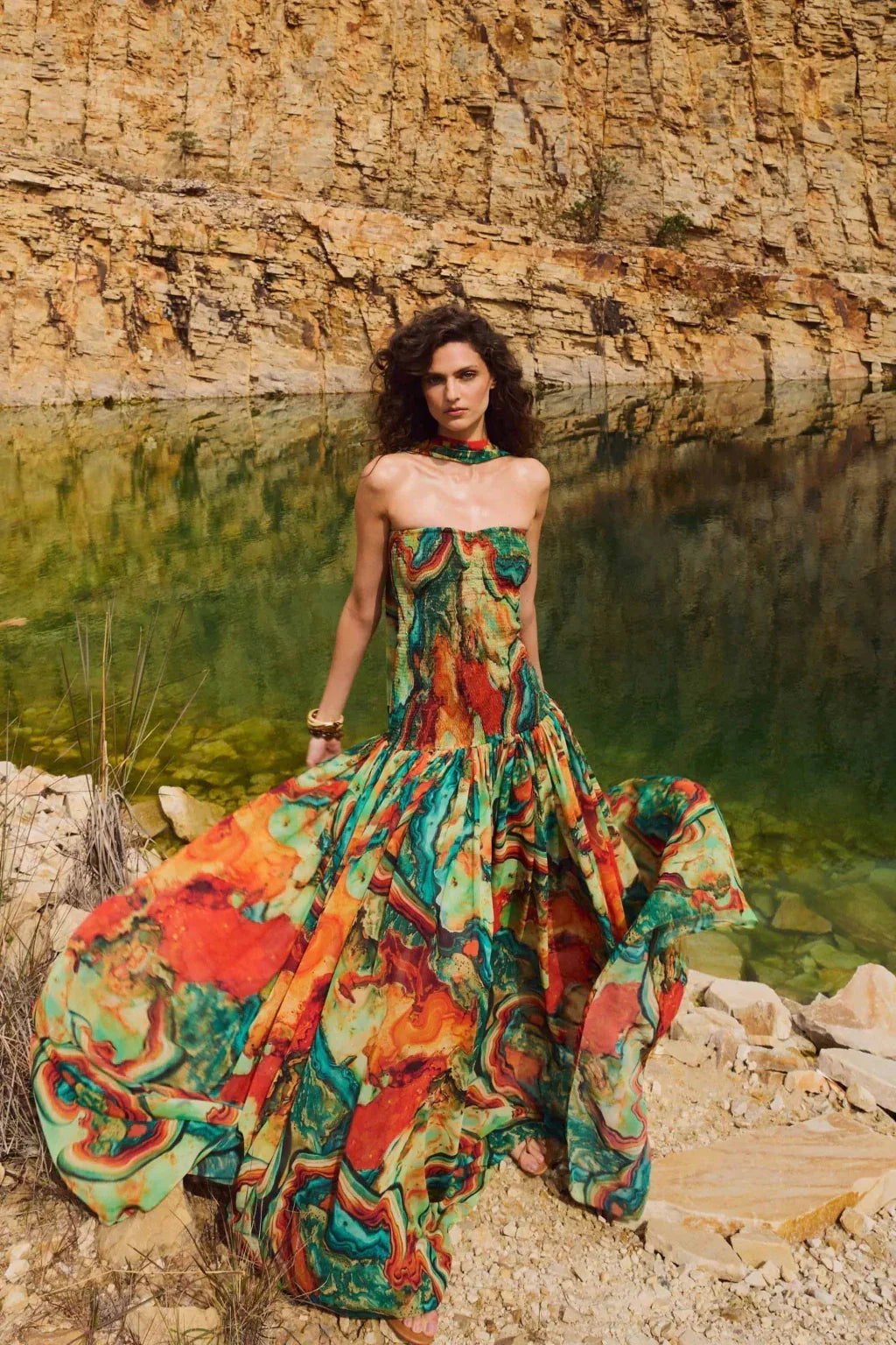 Portofino Minerale Maxi Dress