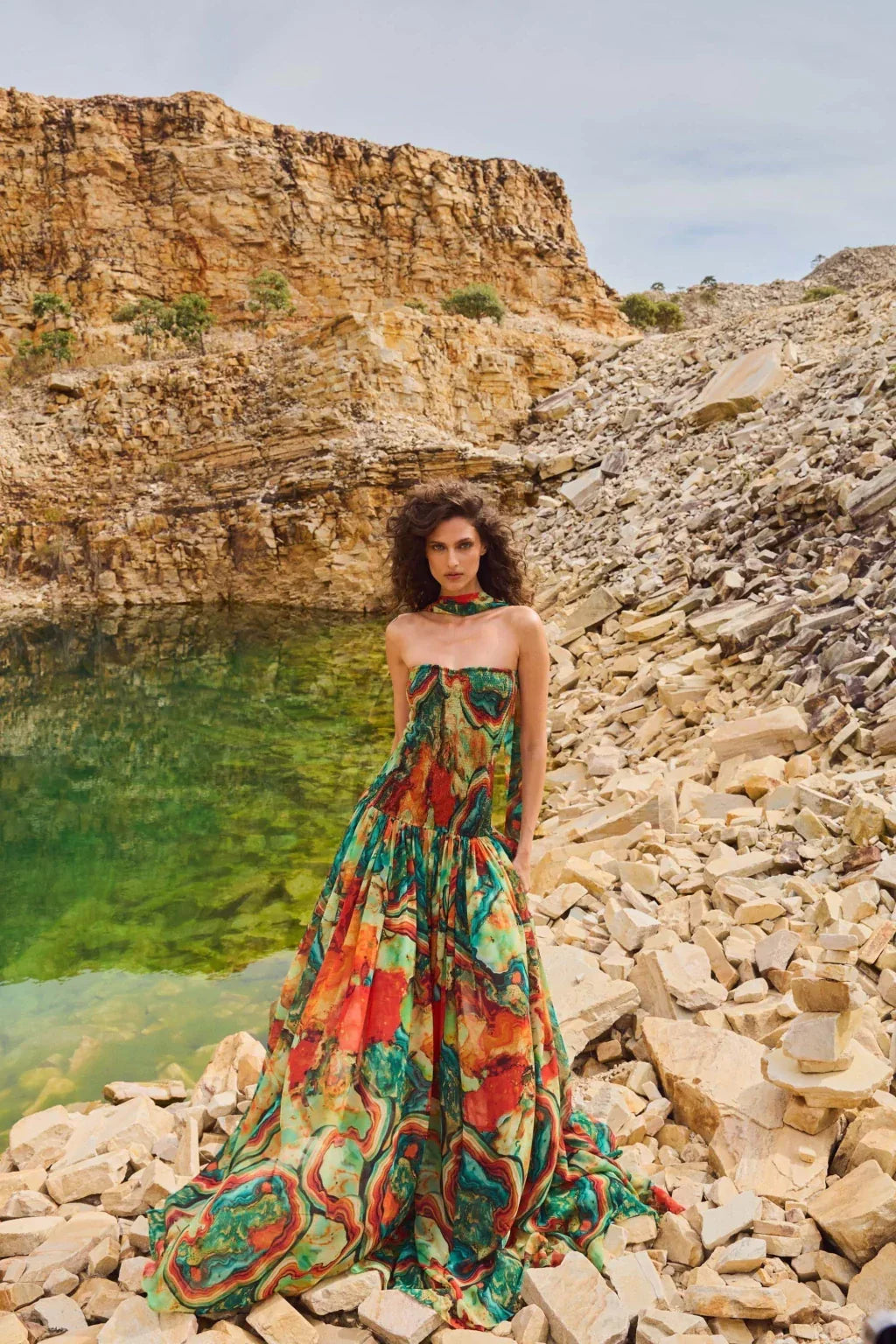Portofino Minerale Maxi Dress